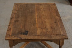 French Early 19th Century Square Oak Table