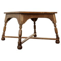 French Early 19th Century Square Oak Table