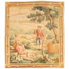 Tapisserie française du début du XIXe siècle 2'3 x 2'10 pouces