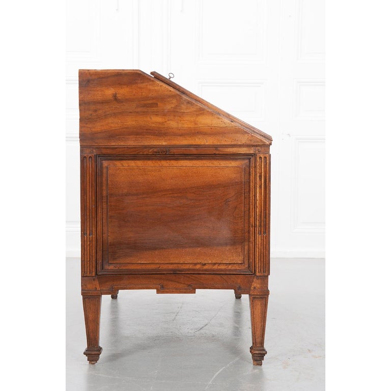 Walnut French Early 19th Century Transitional Drop Front Desk For Sale