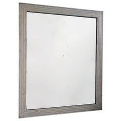 French Early 19th Century Wall Mirror With Reeded Frame & Original Mercury Glass