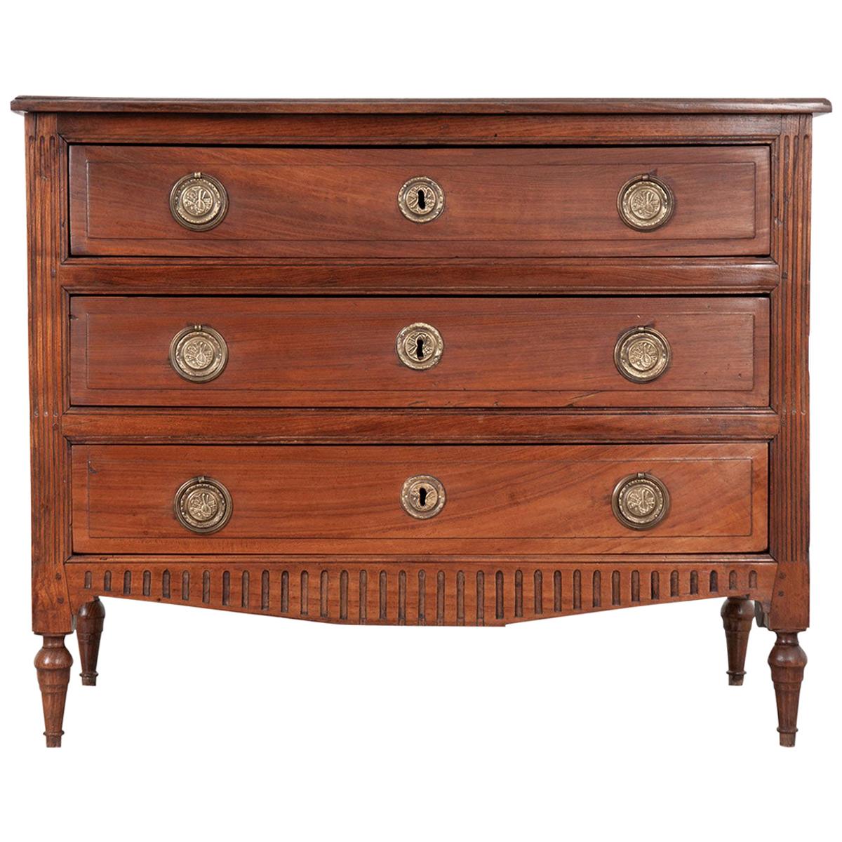 French Early 19th Century Walnut Commode