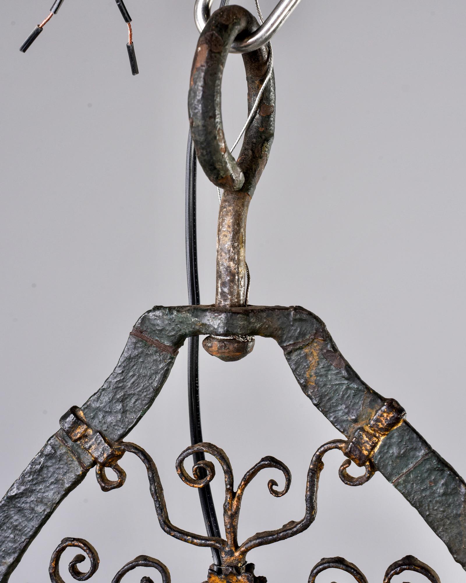 French Early 20th Century Eight-Arm Iron Chandelier 6