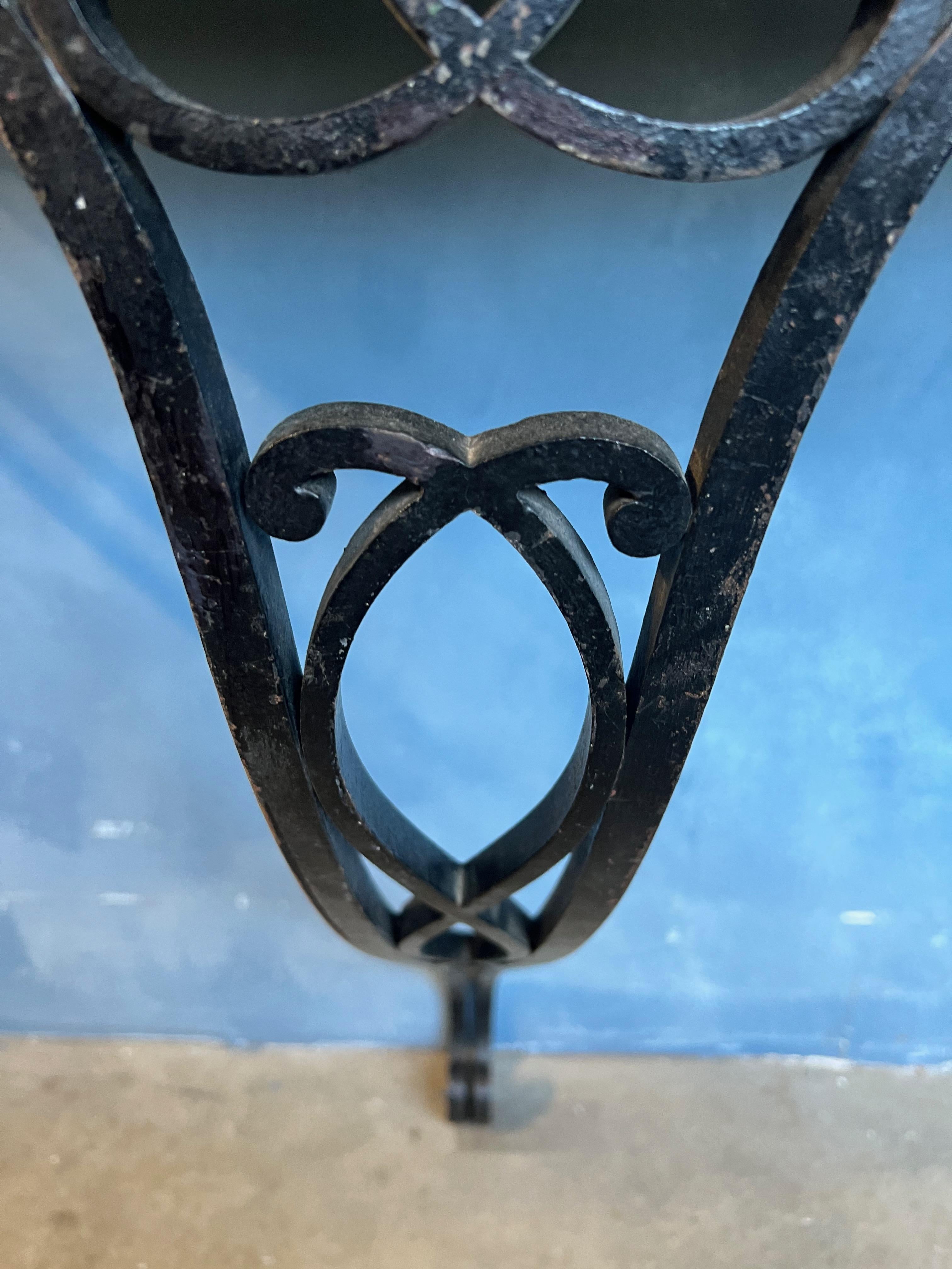 French Early 20th C. Marble and Iron Console For Sale 2
