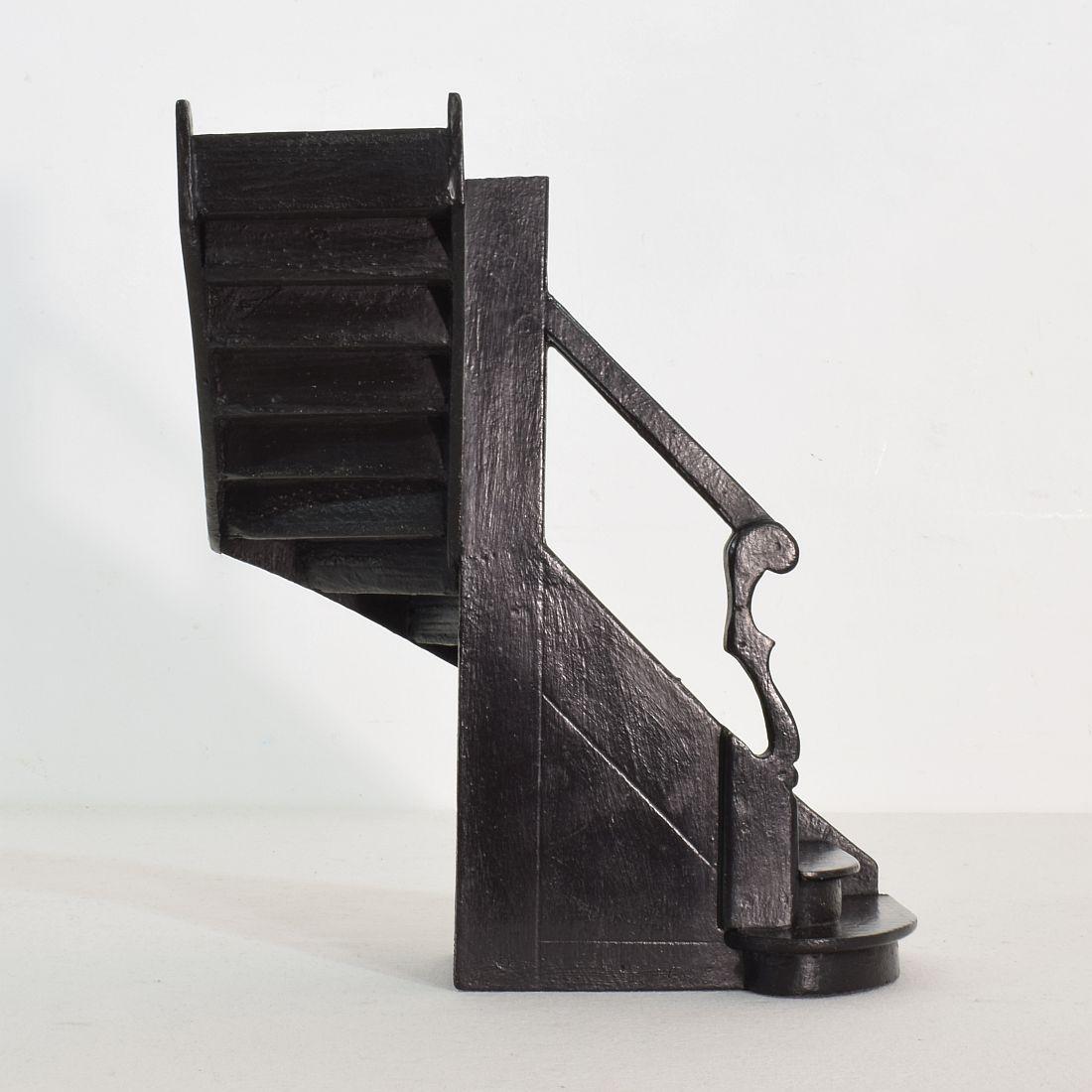 French Early 20th Century Architectural Wooden Staircase Model 2