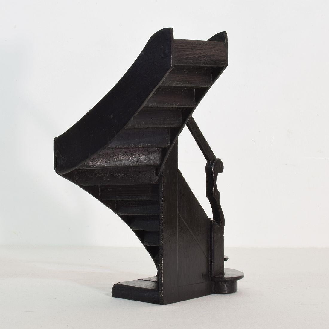 French Early 20th Century Architectural Wooden Staircase Model 3