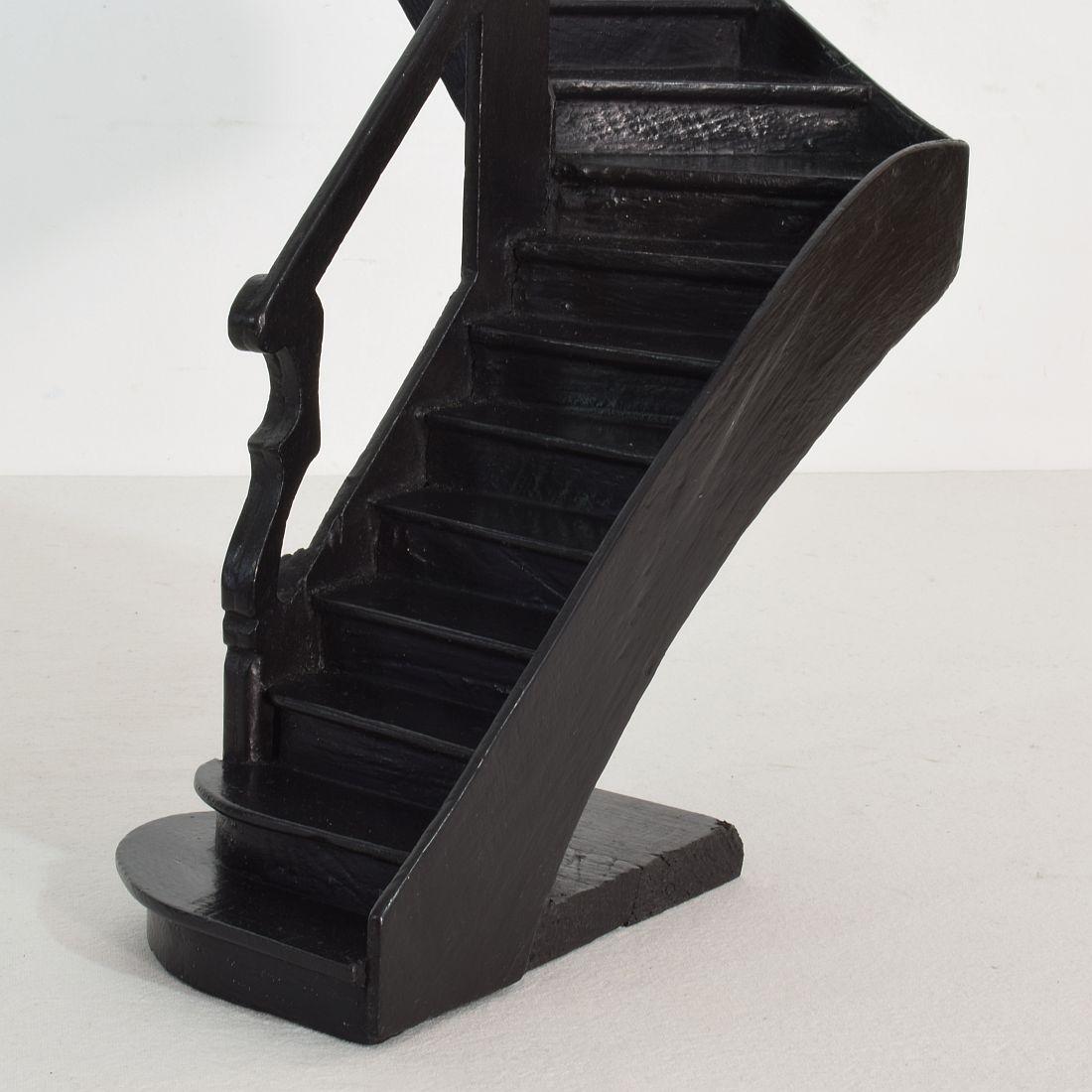 French Early 20th Century Architectural Wooden Staircase Model 5