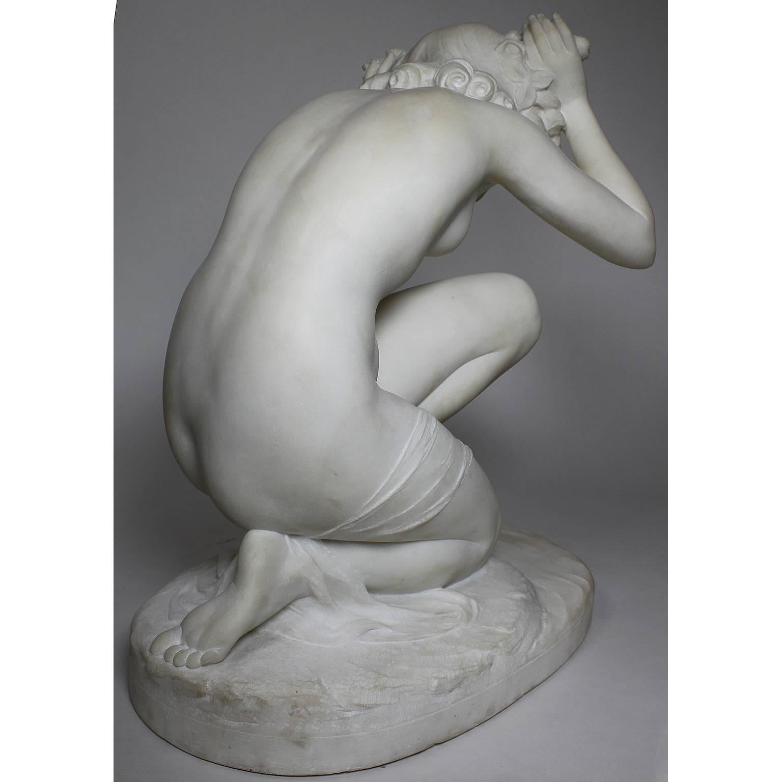 French Early 20th Century Art Deco Marble Figure 