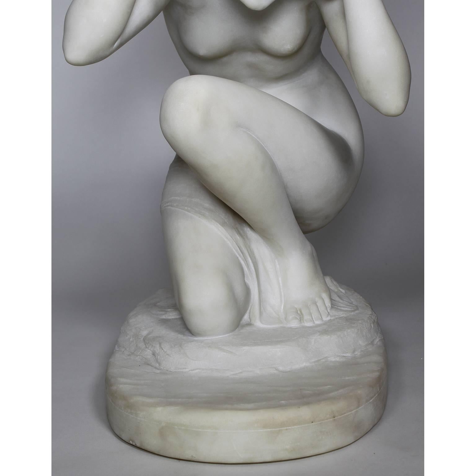 French Early 20th Century Art Deco Marble Figure 