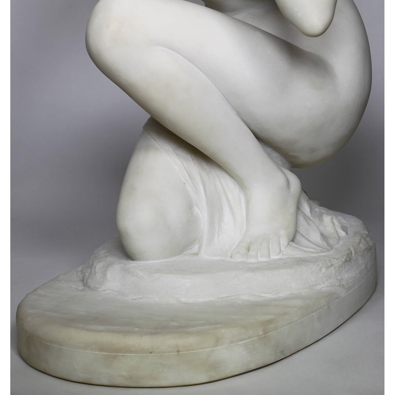 French Early 20th Century Art Deco Marble Figure 