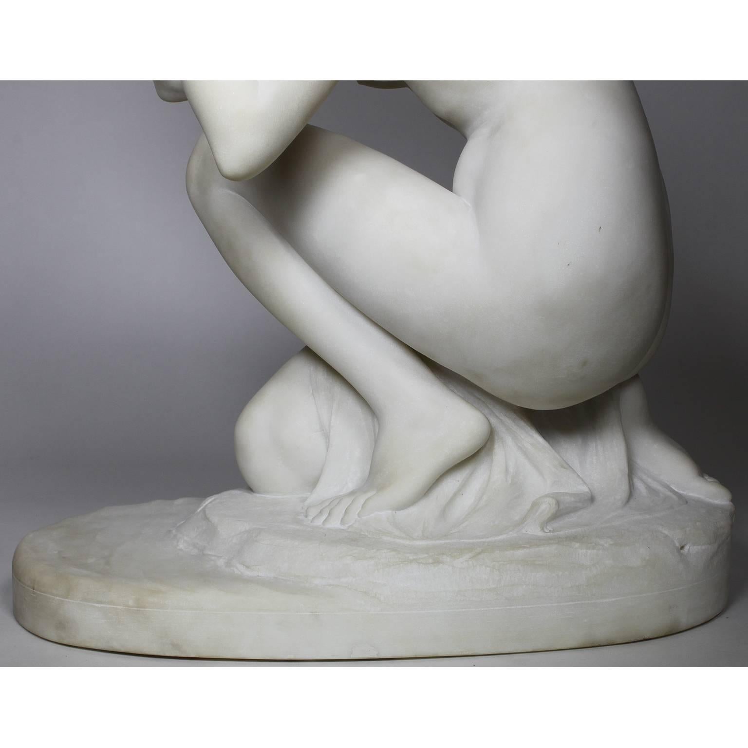 French Early 20th Century Art Deco Marble Figure 