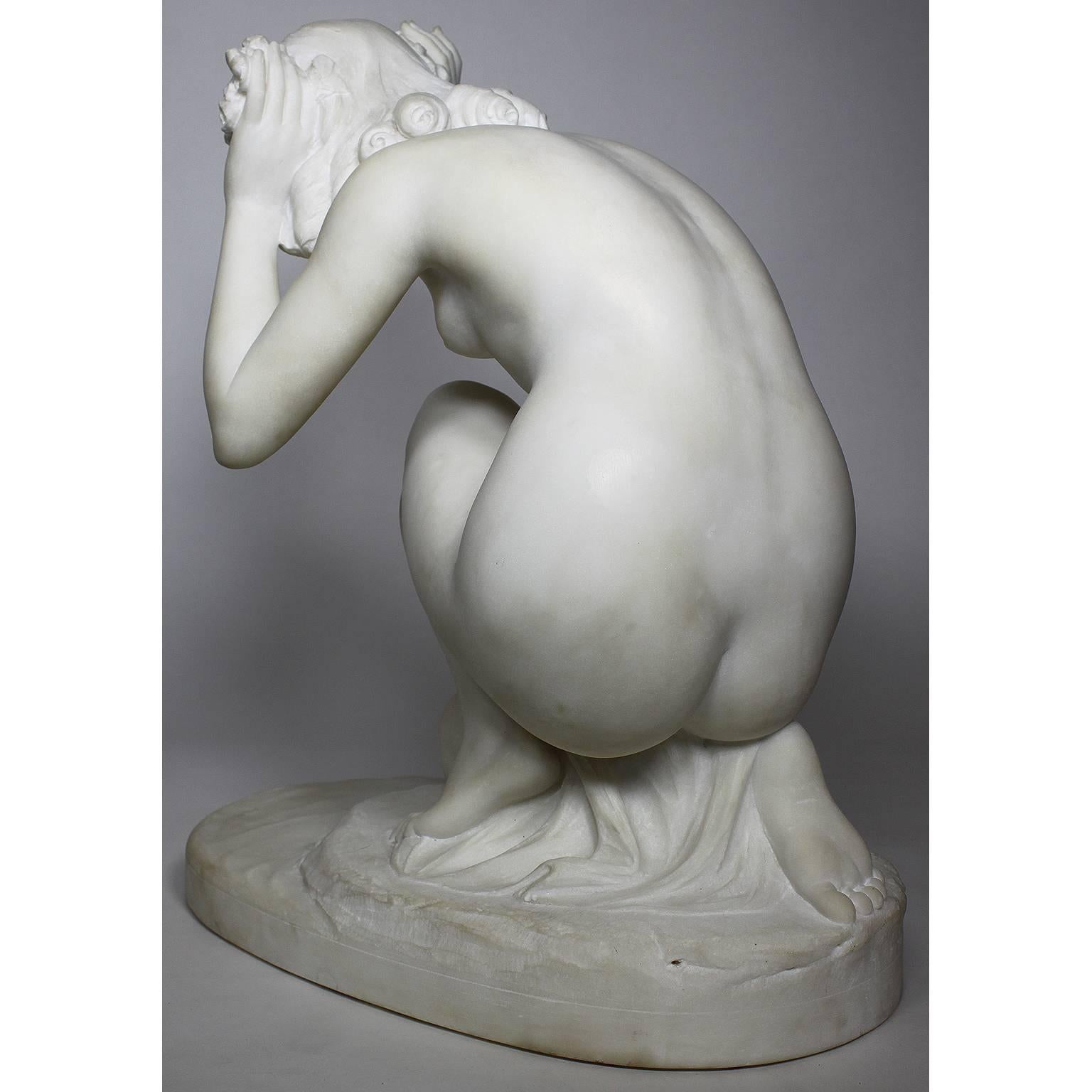 French Early 20th Century Art Deco Marble Figure 