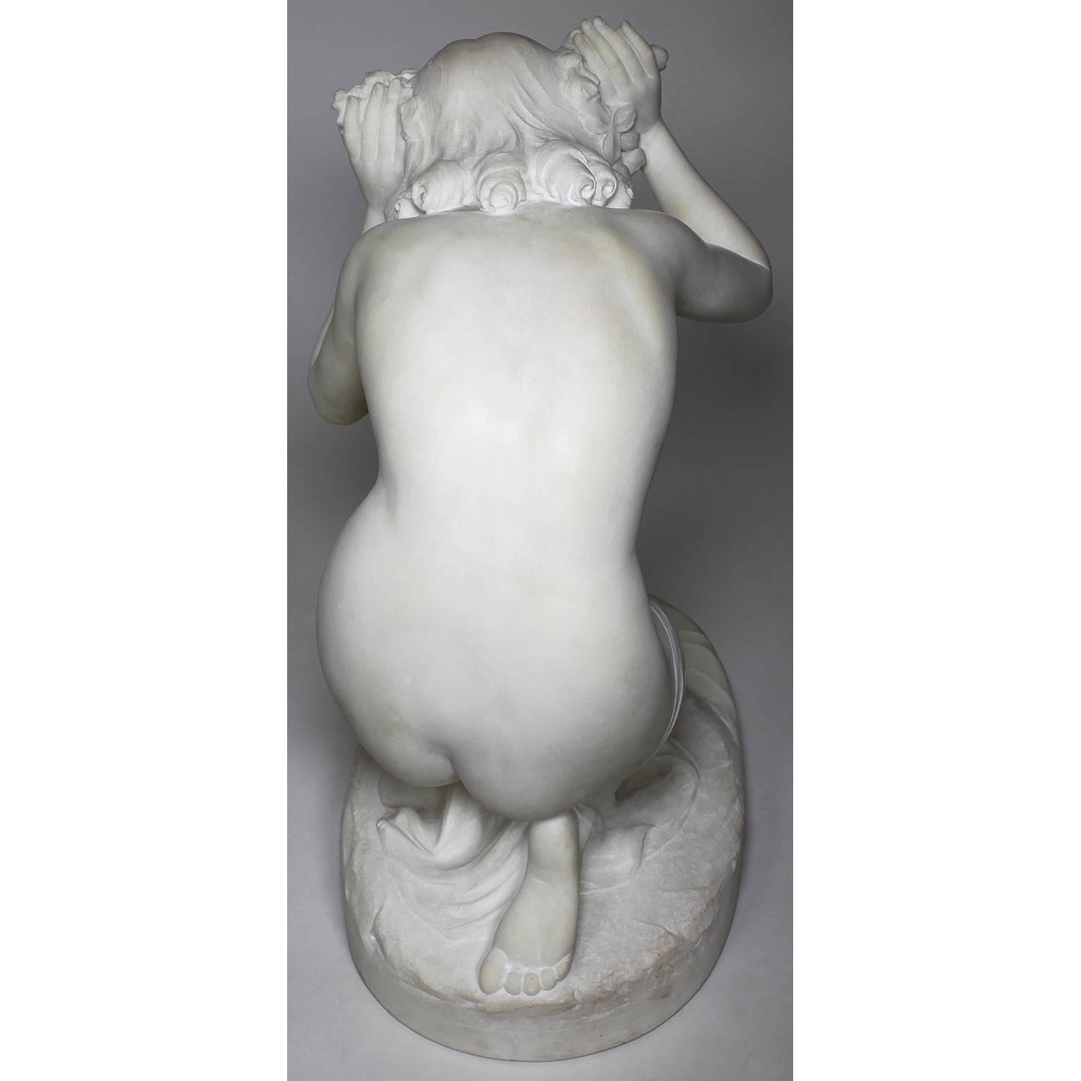 French Early 20th Century Art Deco Marble Figure 