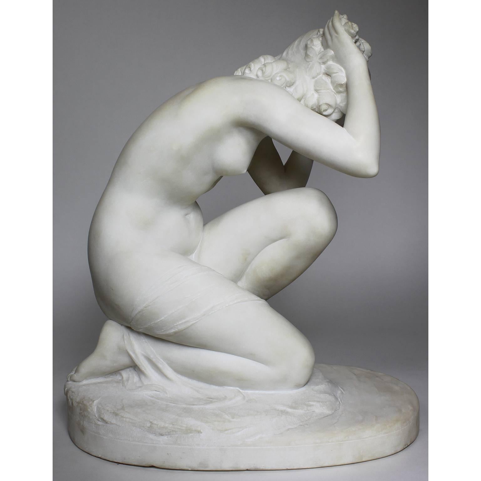 French Early 20th Century Art Deco Marble Figure 