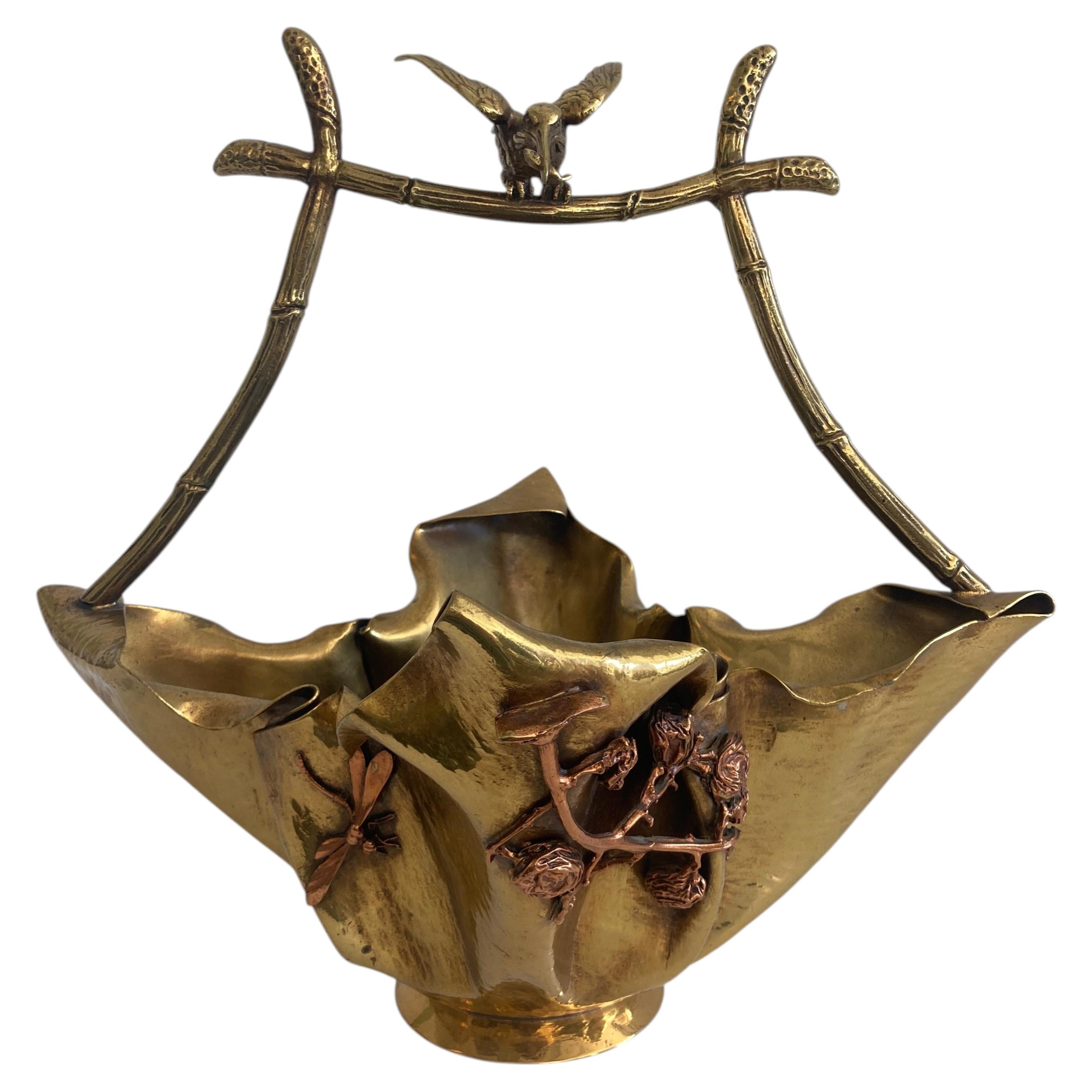 Französisch Anfang 20. Jahrhundert Jugendstil Vergoldete Bronze Chinoiserie Tafelaufsatz
