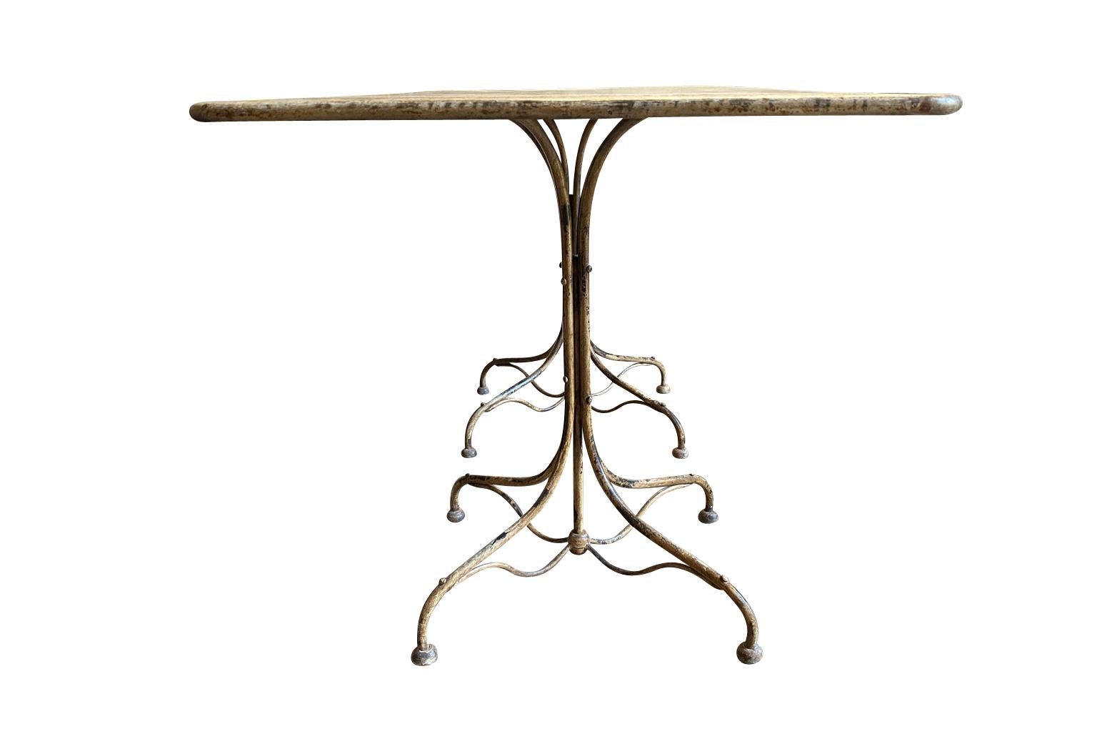Iron French Early 20th Century Bistro Table