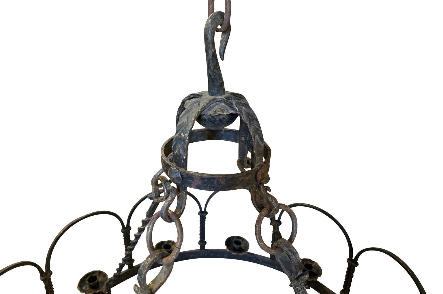 French Early 20th Century Chandelier For Sale 4