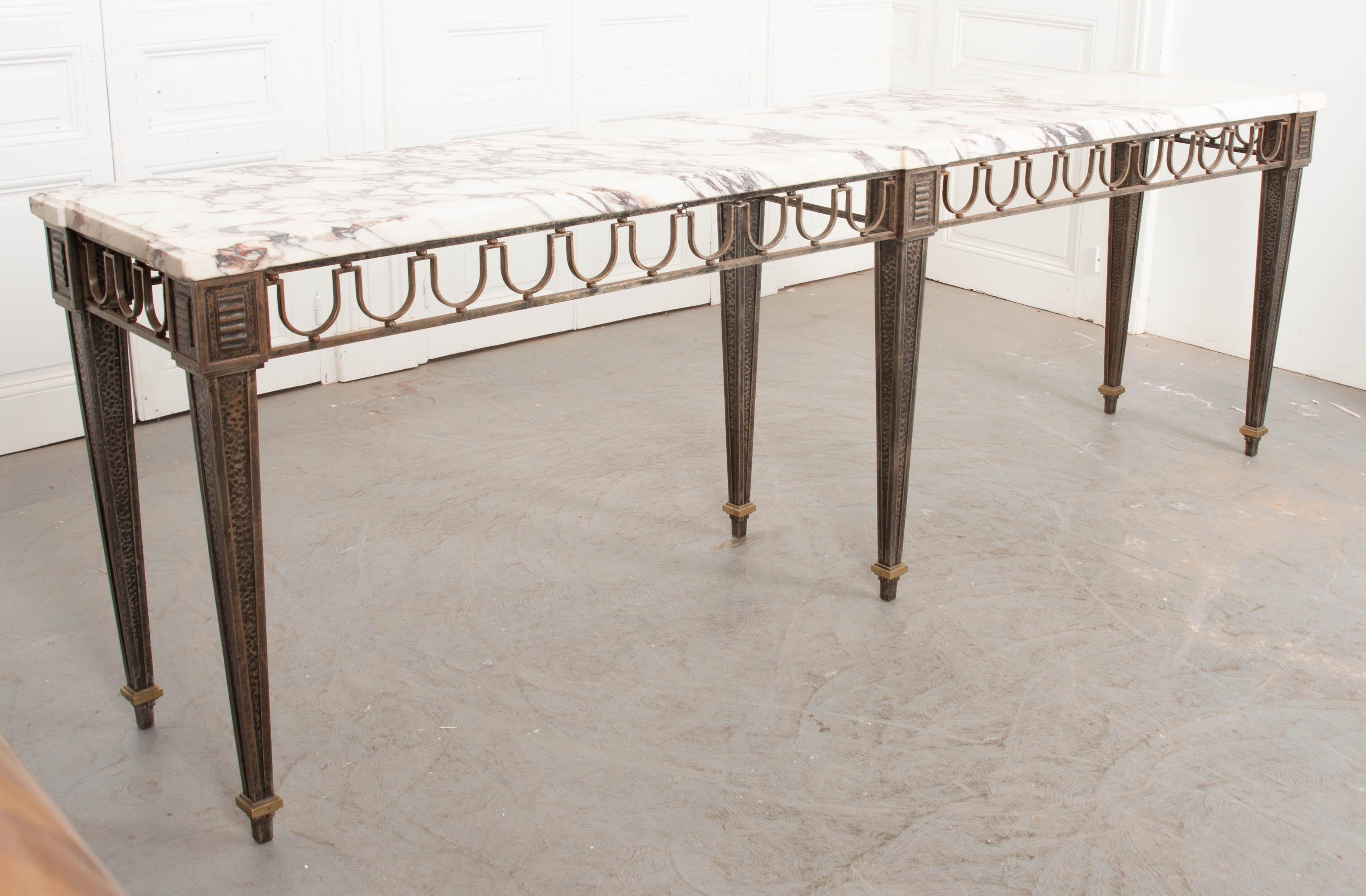 French Early 20th Century Console in the Gilbert Poillerat Style 7