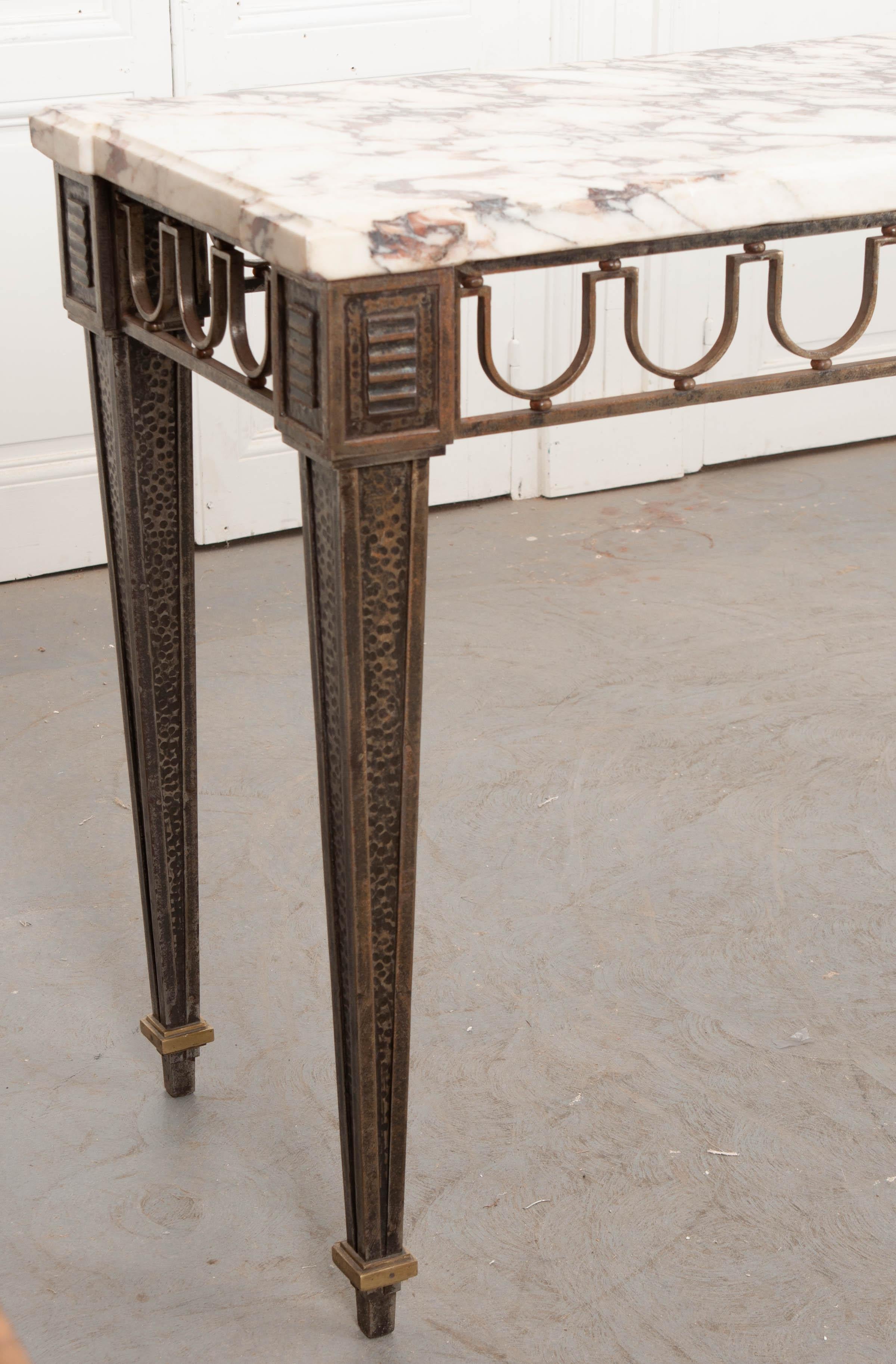 French Early 20th Century Console in the Gilbert Poillerat Style 8