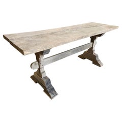 French Early 20th Century Console Table - Trestle Table