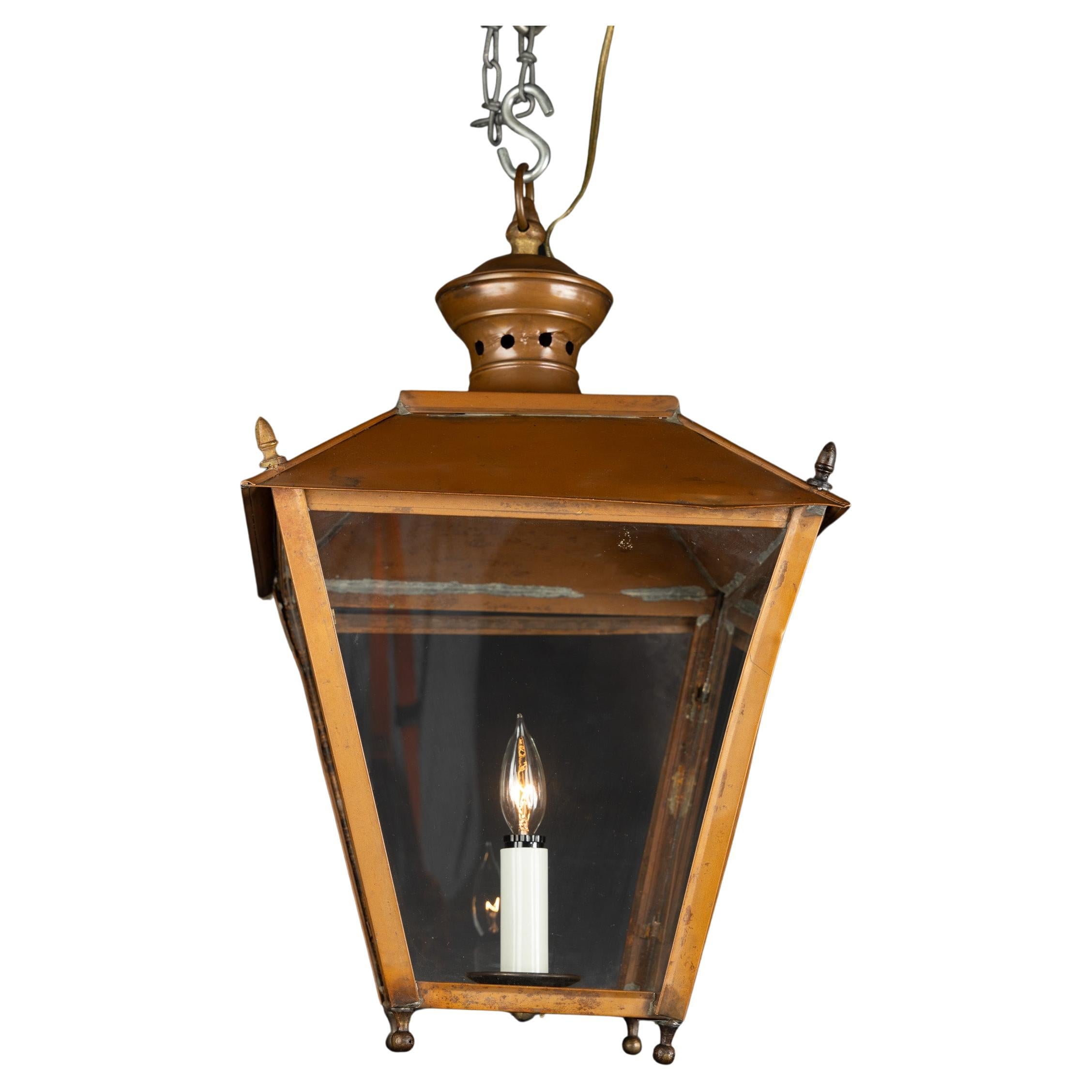 French Early 20th Century Copper Lantern For Sale