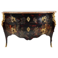 French Early 20th Century Coromandel Style Commode