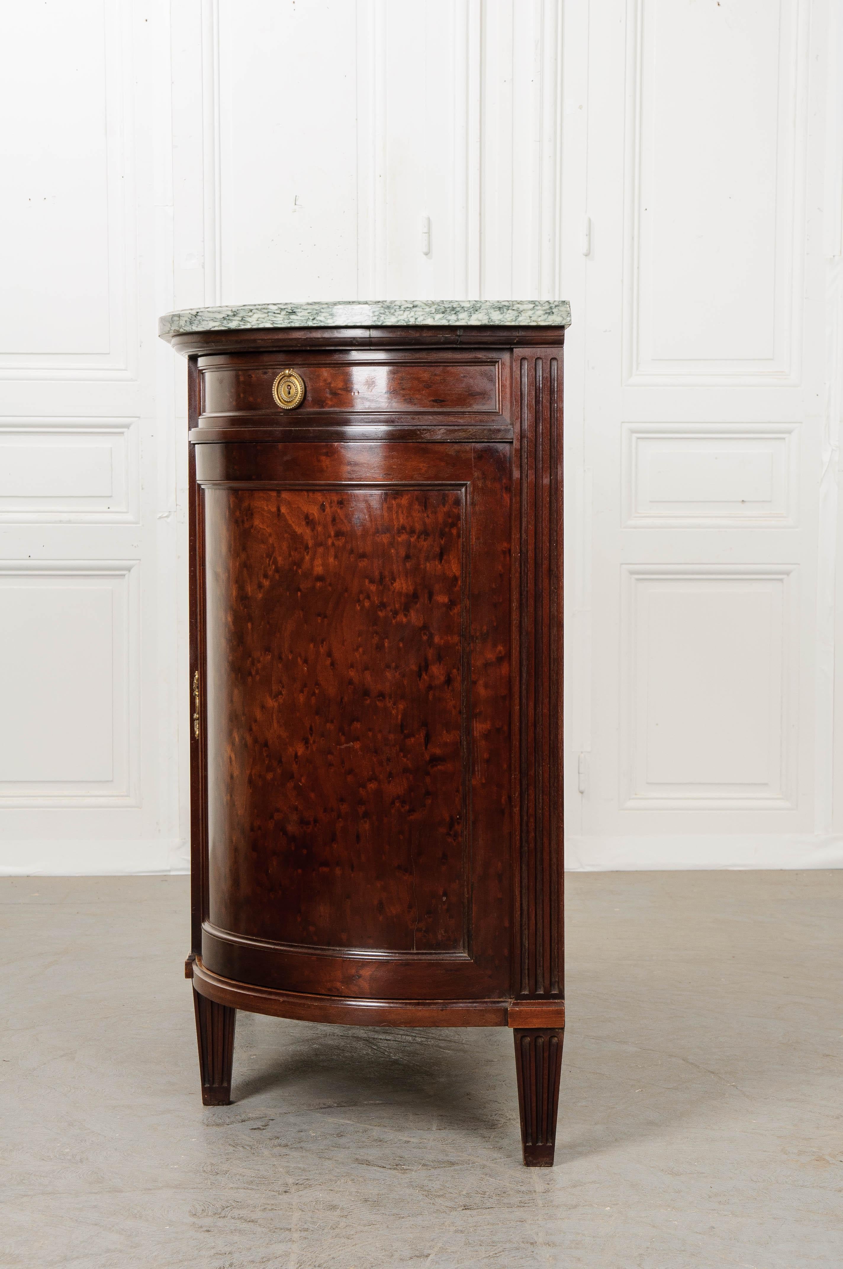 French Early 20th Century Demilune Mahogany Desserte In Good Condition In Baton Rouge, LA