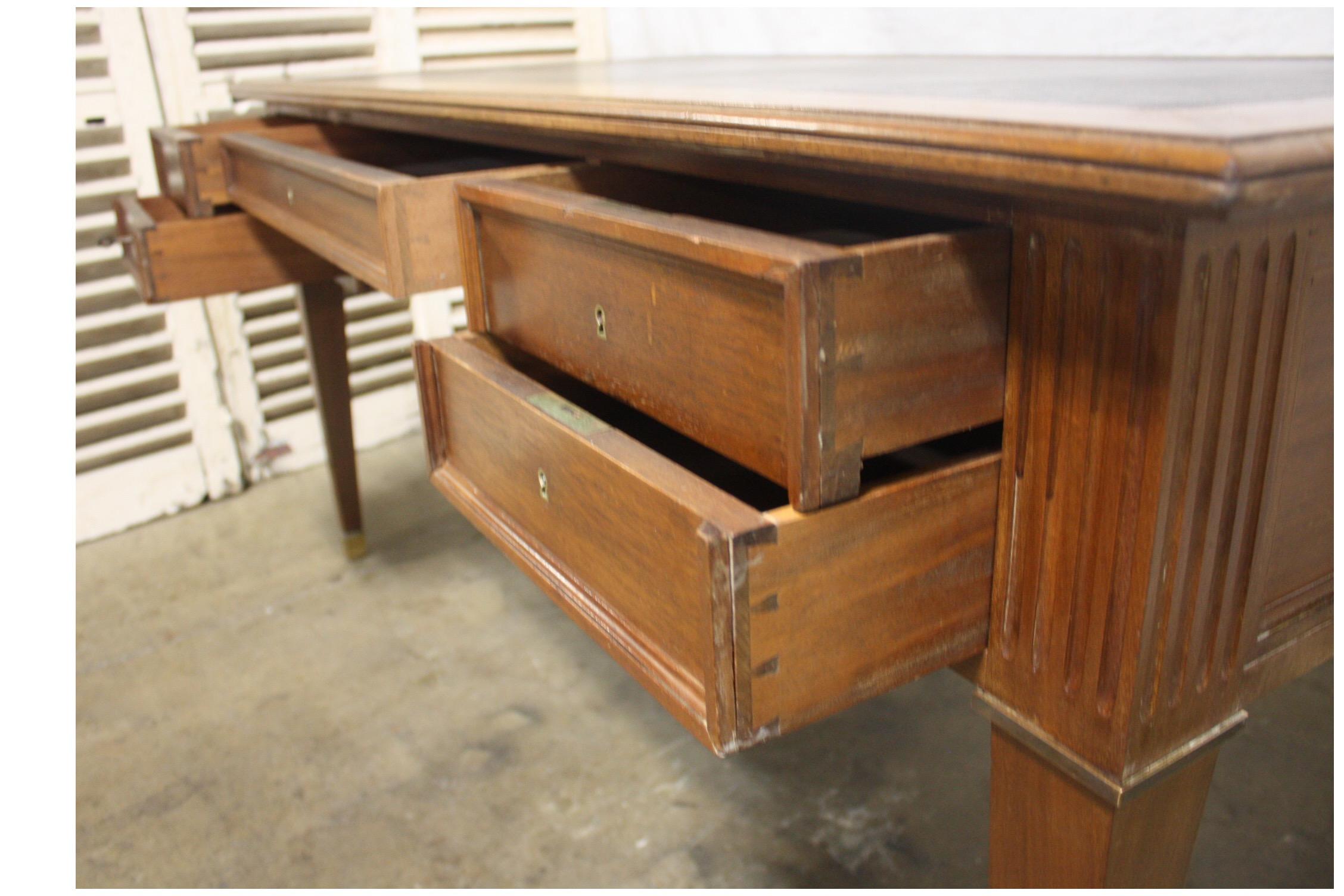 Leather French Early 20th Century Desk