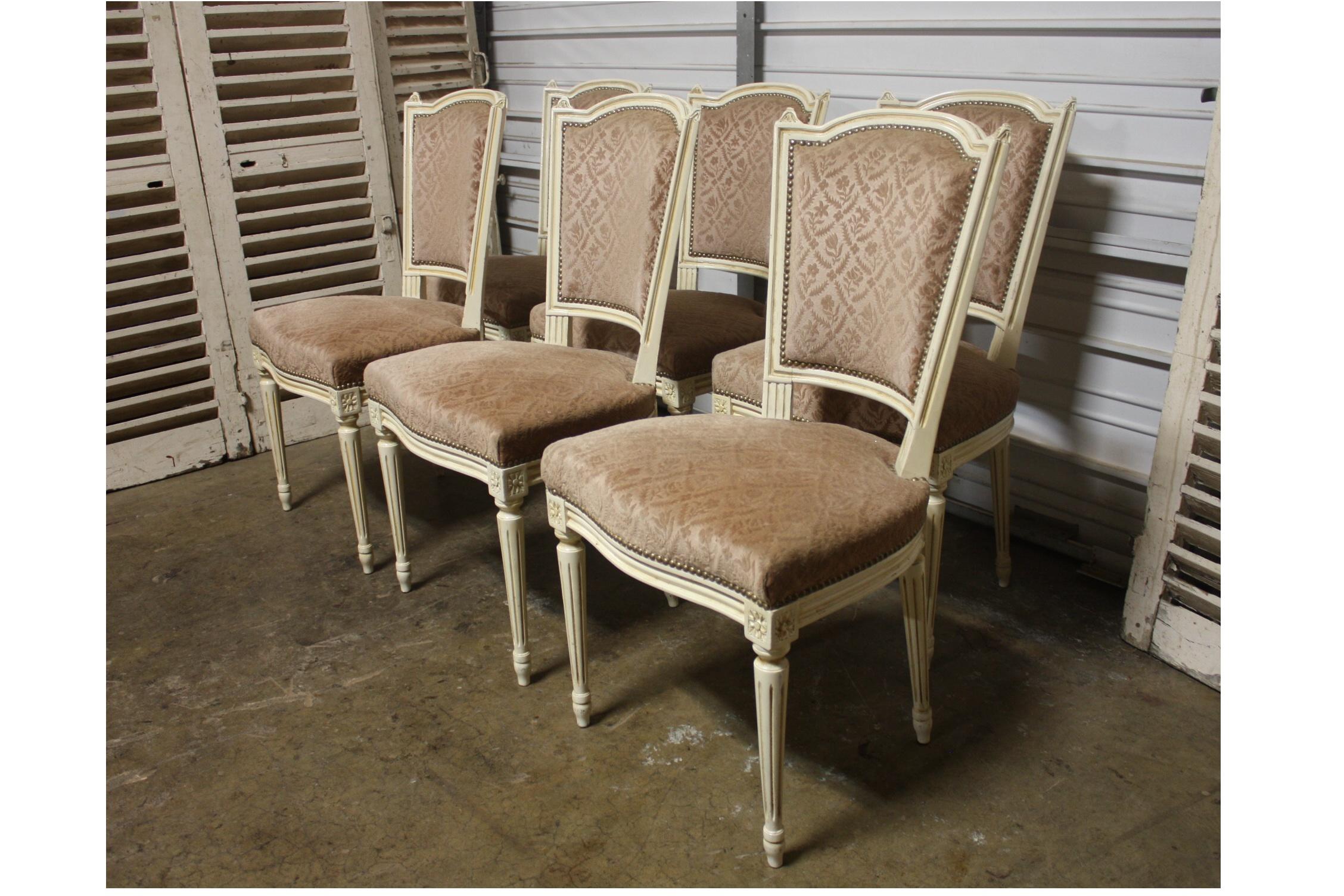 French Early 20th Century Dining Room Chairs (Louis XVI.) im Angebot