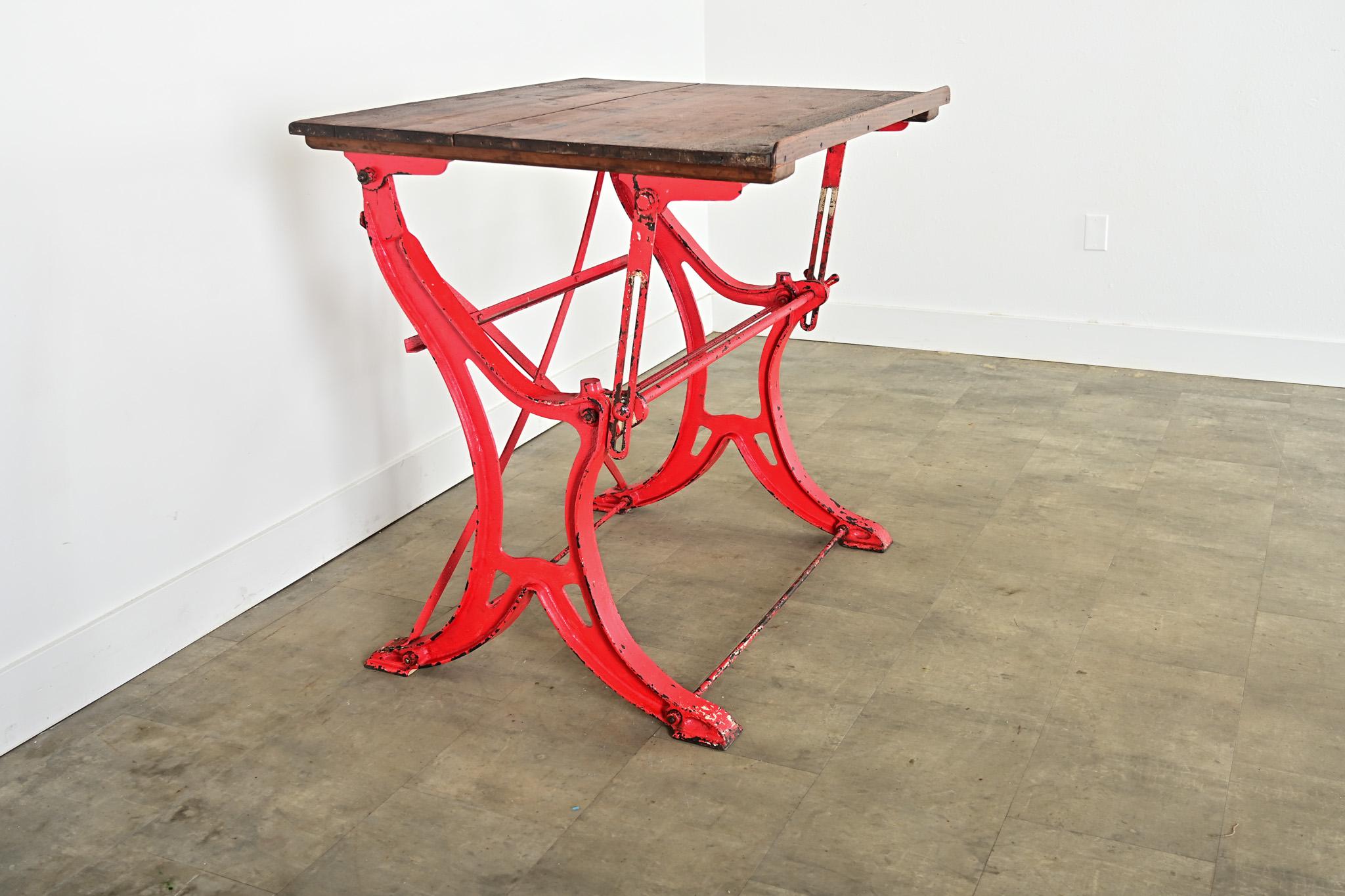 Iron French Early 20th Century Drafting Desk