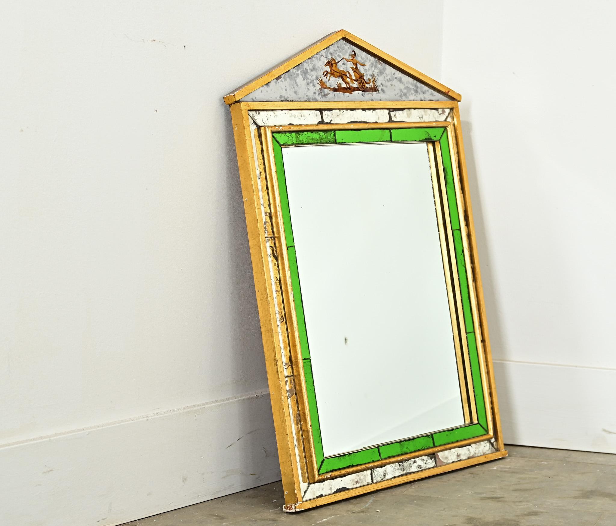 20ième siècle Miroir églomisé français du début du 20e siècle en vente