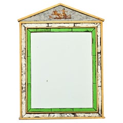 Specchio francese Églomisé dei primi del Novecento