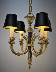 Empire-Kronleuchter aus Bronze des frühen 20. Jahrhunderts
