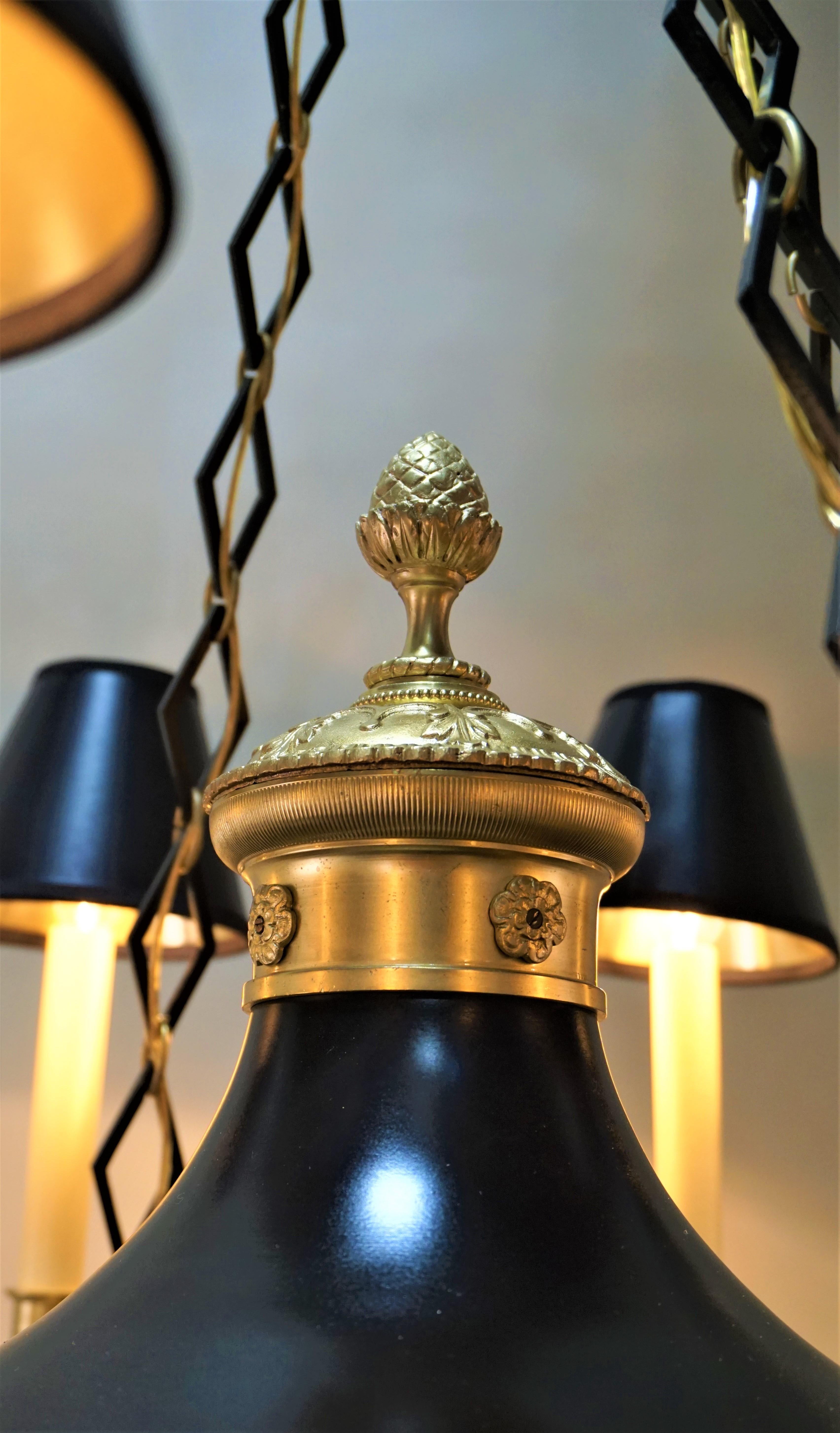 Bronze French Early 20th Century Empire Style Chandelier