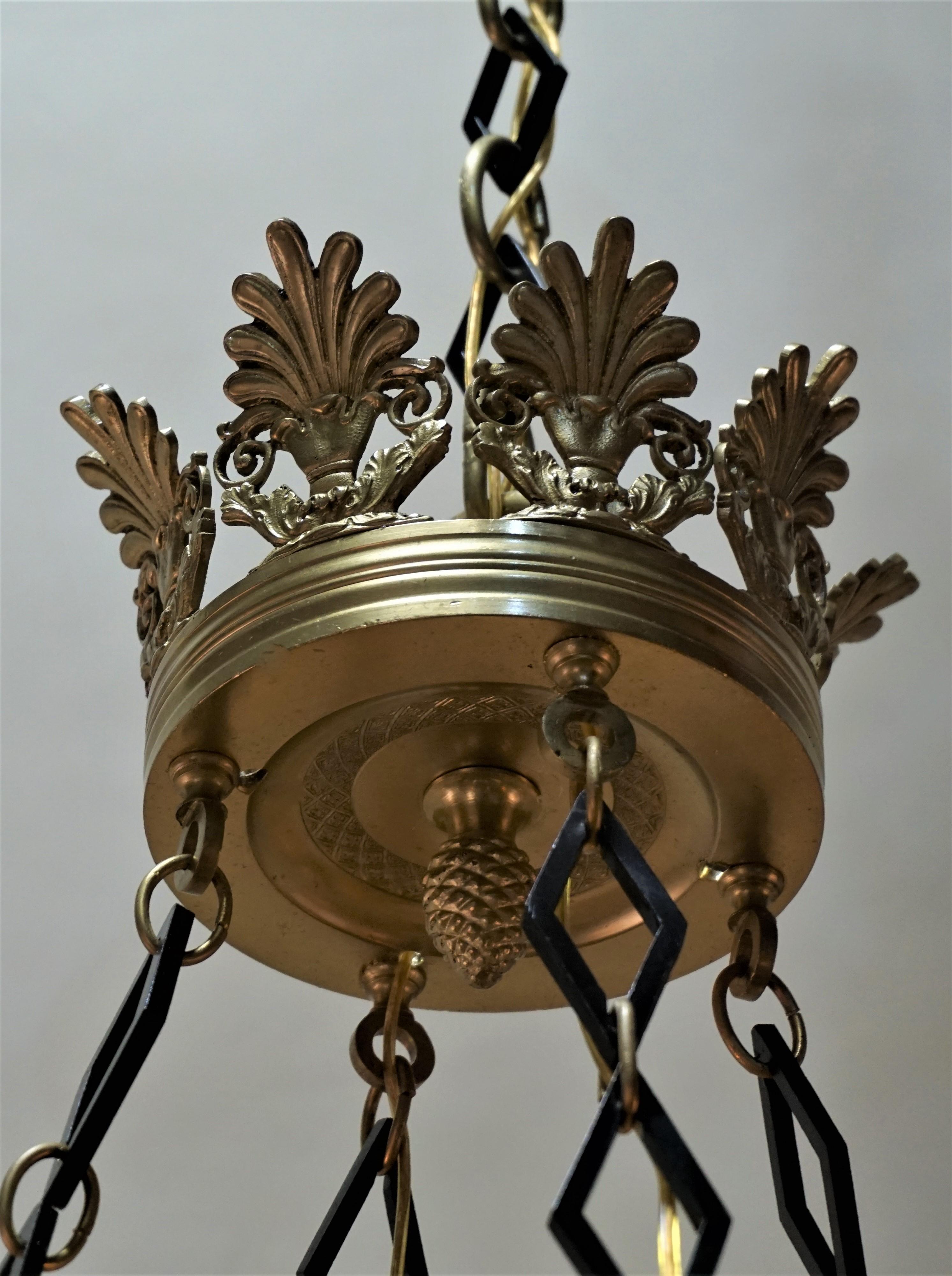 French Early 20th Century Empire Style Chandelier 1