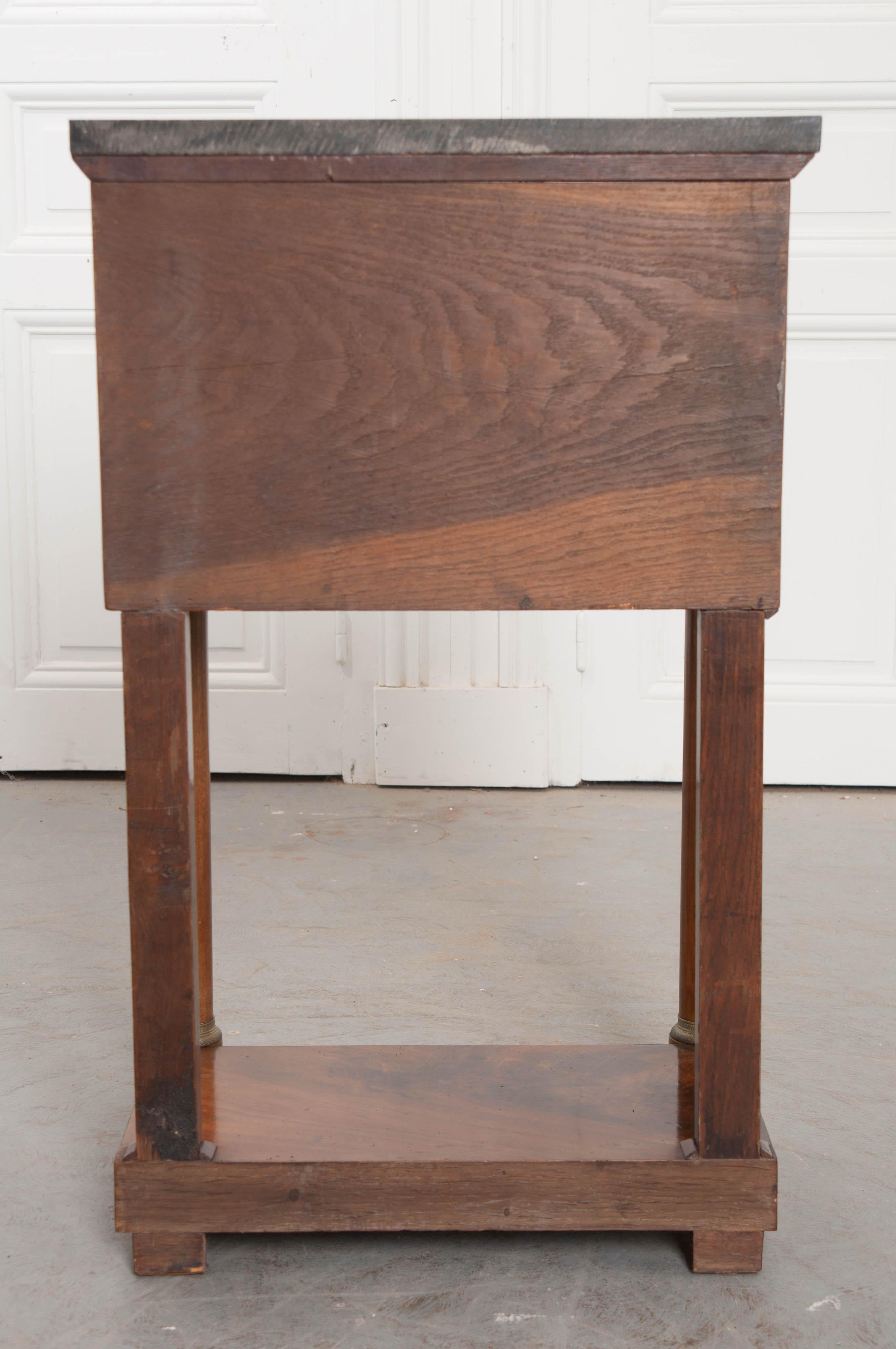 French Early 20th Century Empire Style Mahogany Bedside Table 1