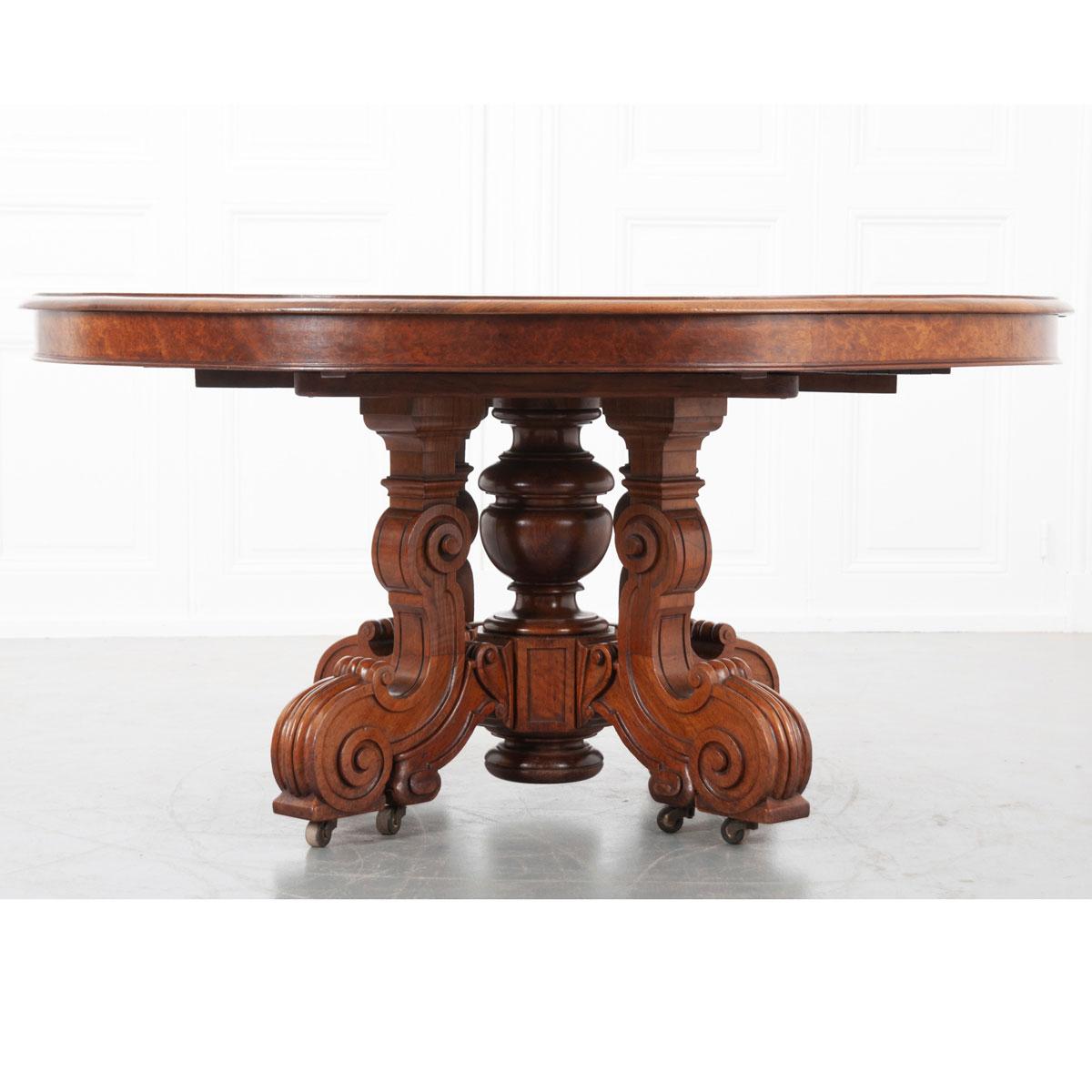 French Early 20th Century Extending Mahogany Dining Table 8