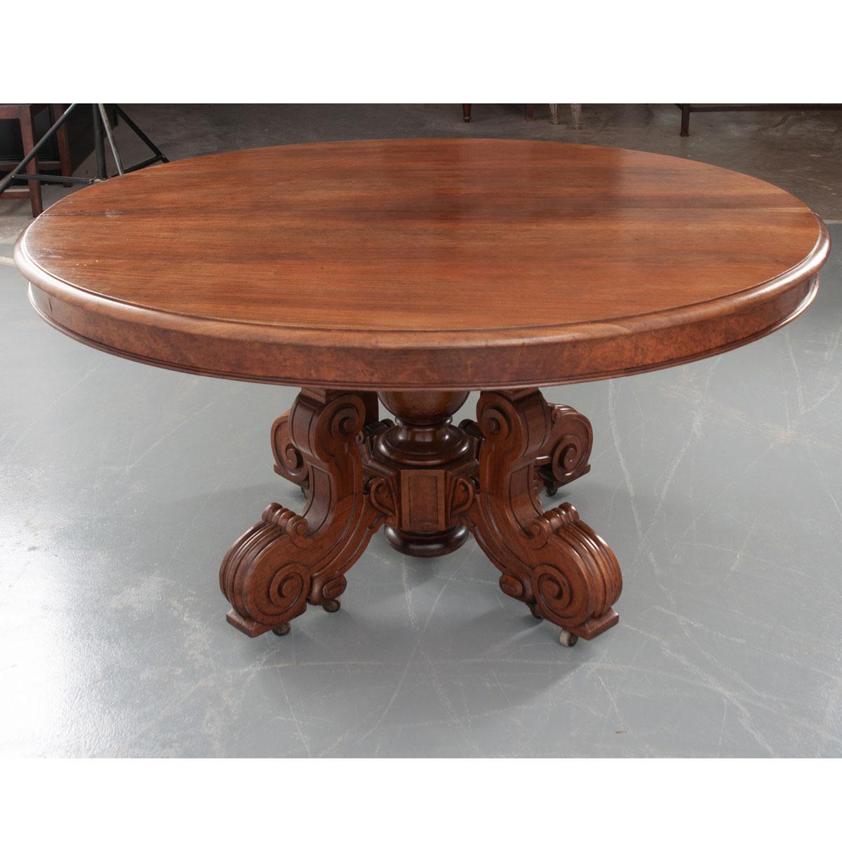 French Early 20th Century Extending Mahogany Dining Table In Good Condition In Baton Rouge, LA