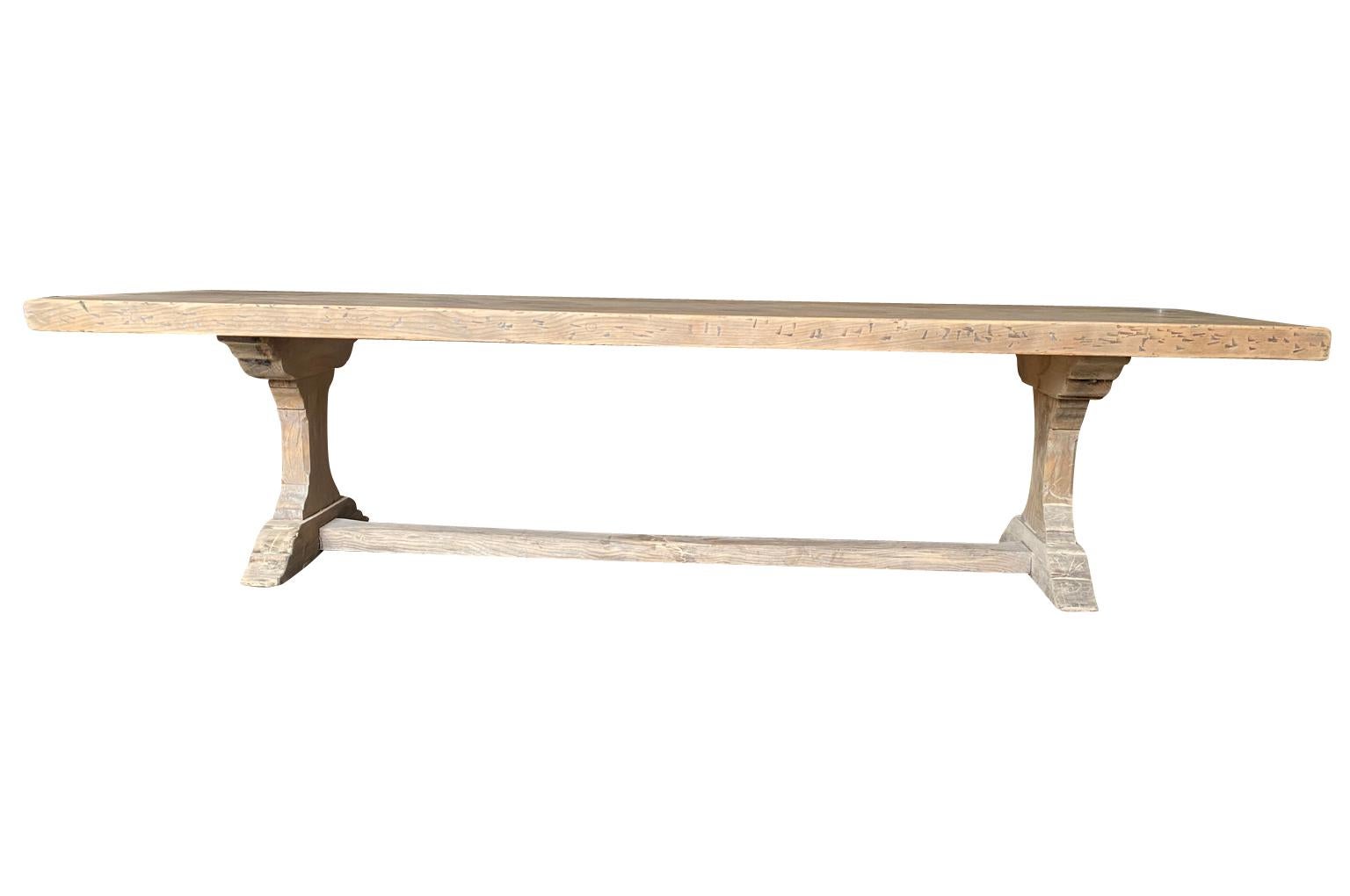 Beech French Early 20th Century Farm Table For Sale