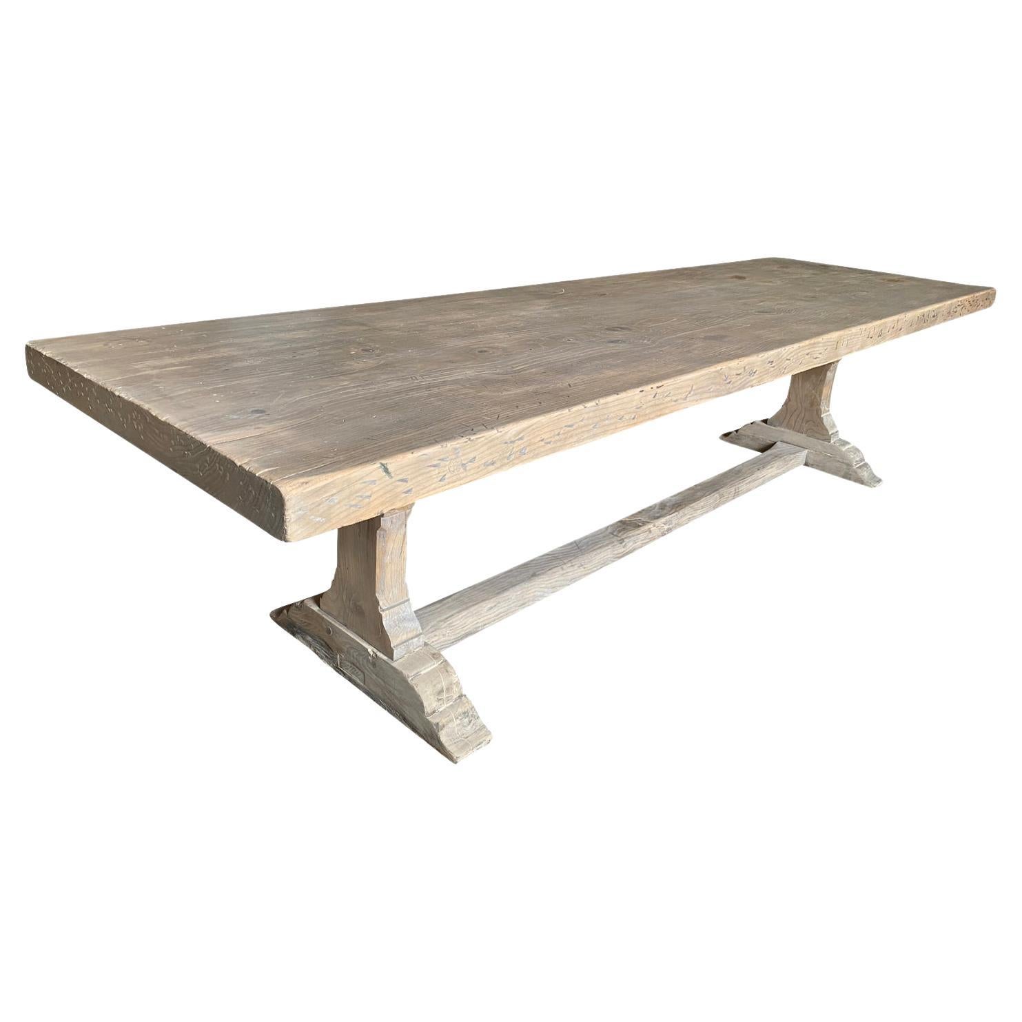 French Early 20th Century Farm Table For Sale