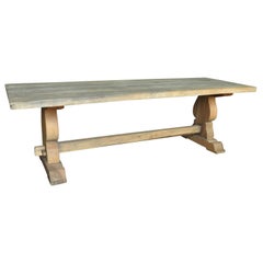 French Early 20th Century Farm Table, Trestle Table French Early 20th Century Farm Table, Trestle Table