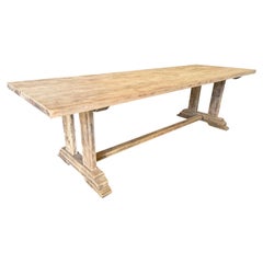 French Early 20th Century Farm Table - Trestle Table
