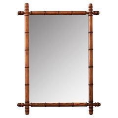 Specchio francese in finto bambù dei primi del Novecento