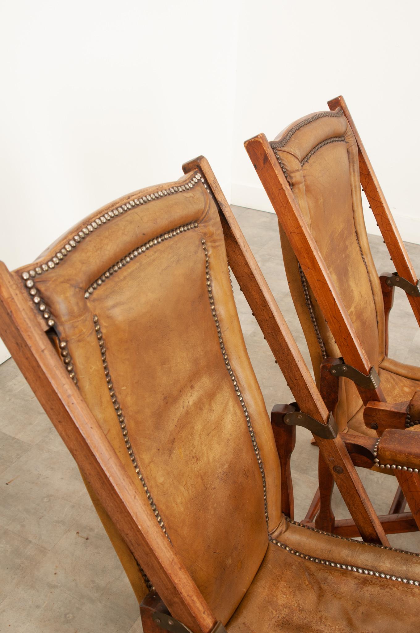 French Early 20th Century Folding Campaign Chairs 6
