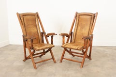 French Early 20th Century Folding Campaign Chairs