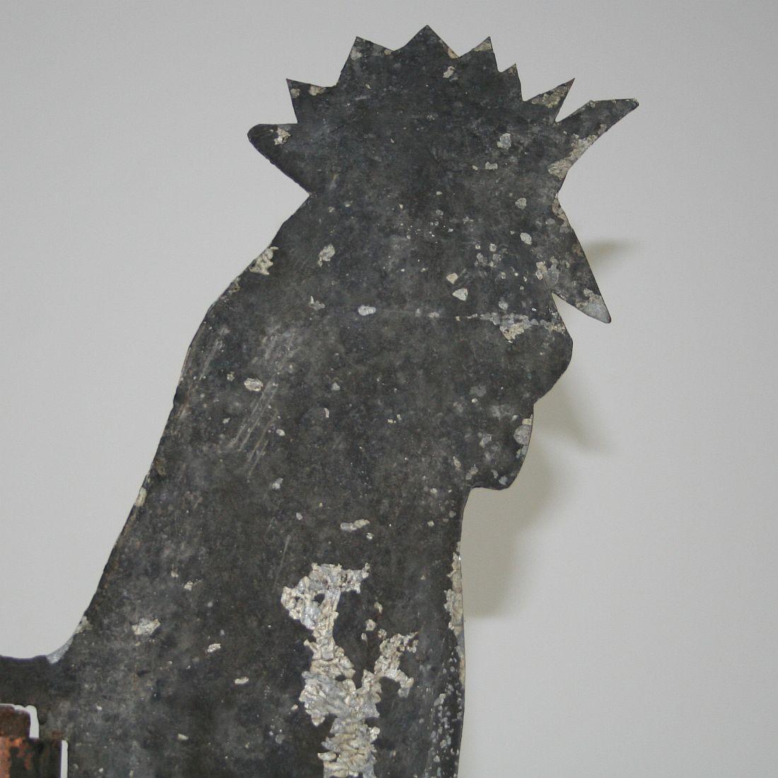 French Early 20th Century Folk Art Zinc Rooster/Cockerel Weathervane 7