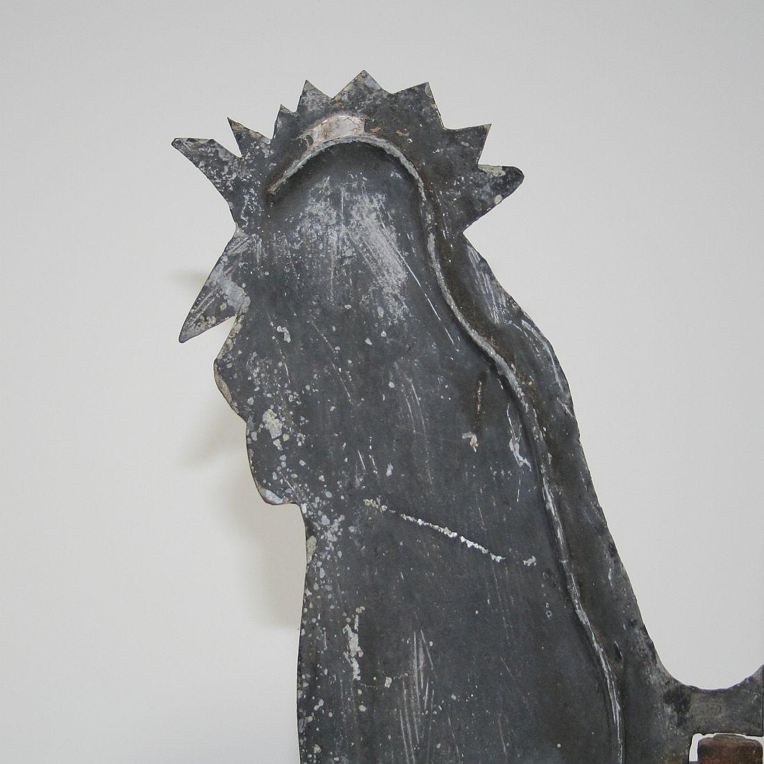 French Early 20th Century Folk Art Zinc Rooster/Cockerel Weathervane 10
