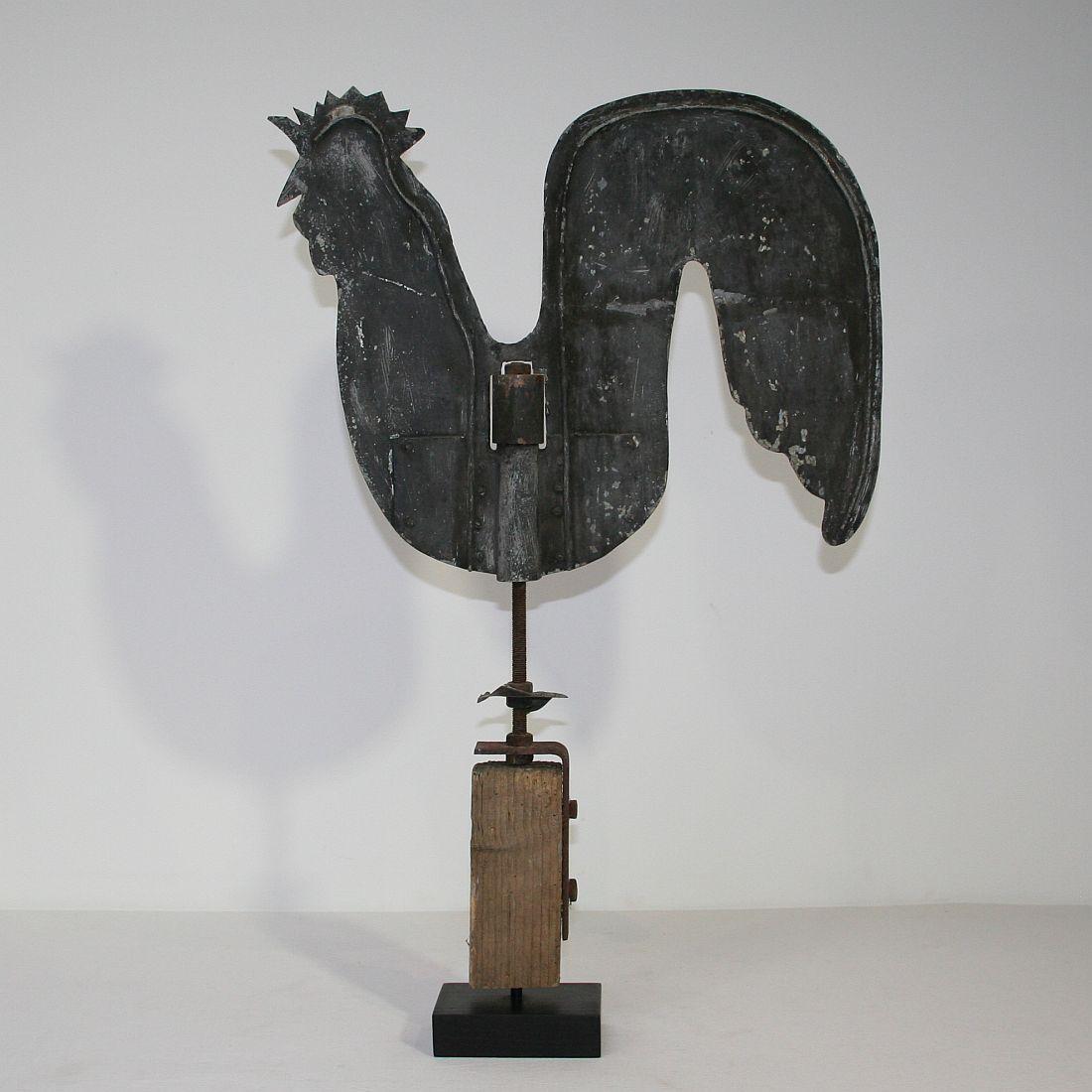 19th Century French Early 20th Century Folk Art Zinc Rooster/Cockerel Weathervane