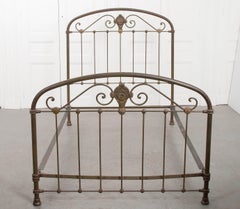French Early 20th Century Full Metal Bed