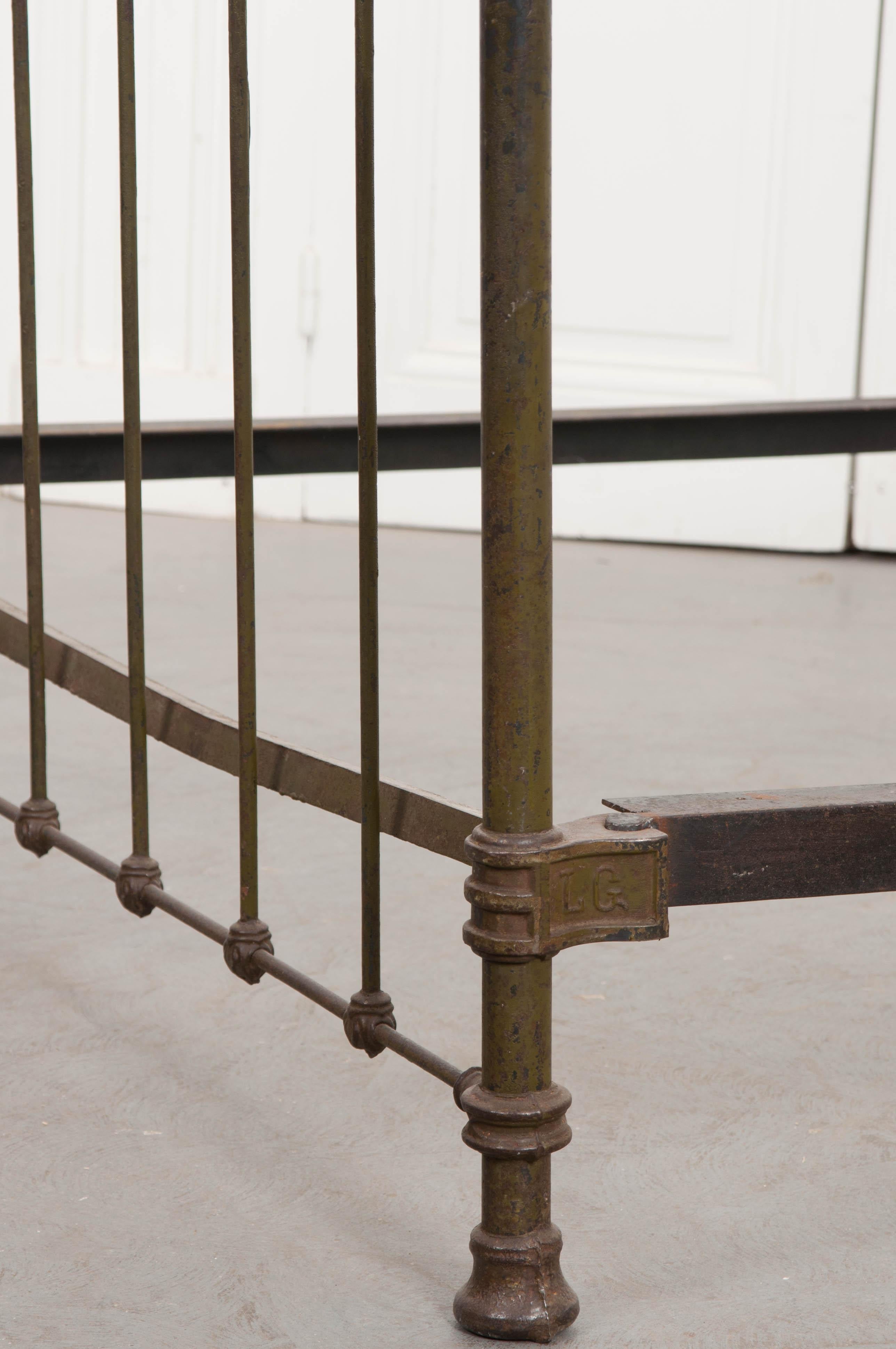 Cast French Early 20th Century Full Metal Bed For Sale